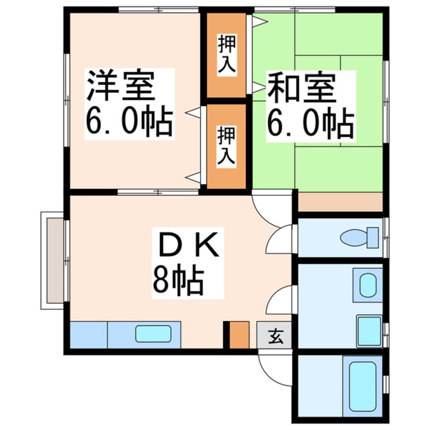 間取図 ヨシオカハイツNo.8