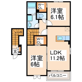 間取図 プリムローズ　レオ