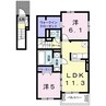 リクウェル　ポンテⅢ 2LDKの間取り