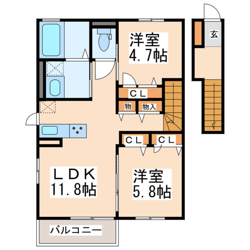 間取図 グレイシャスＢ