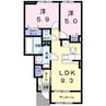 鹿児島本線/松橋駅 徒歩47分 1階 築5年 2LDKの間取り