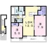 鹿児島本線/松橋駅 徒歩18分 2階 築5年 2LDKの間取り