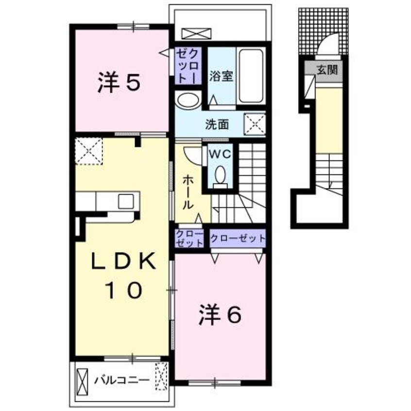 間取図 ダダ　フリシュC