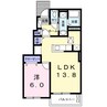 プロヴァンスⅠＢ 1LDKの間取り