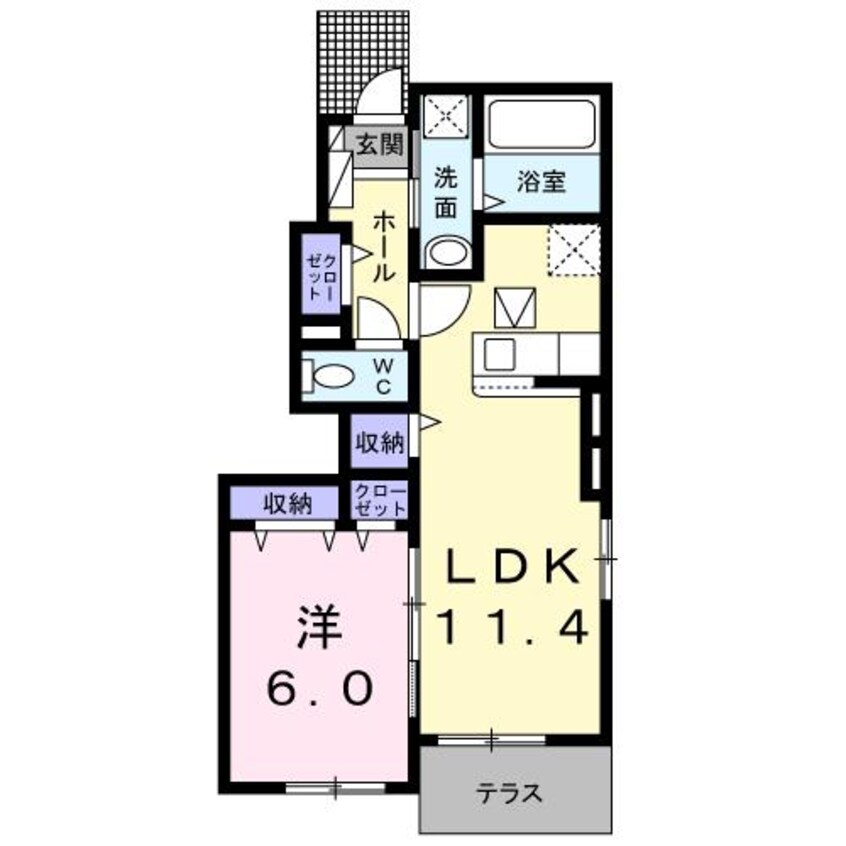 間取図 産交バス（宇城市）/竹崎 徒歩6分 1階 築3年