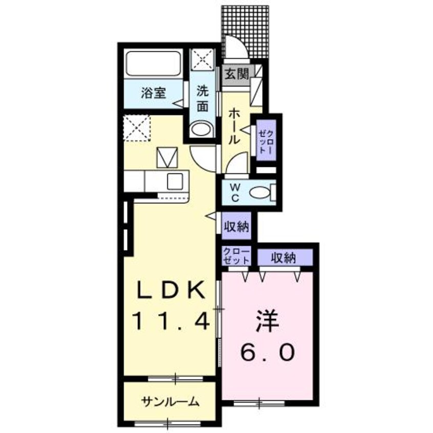 間取図 産交バス（宇城市）/竹崎 徒歩6分 1階 築3年