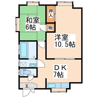 間取図 コーポチェリー小川