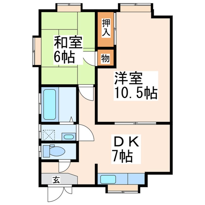 間取図 コーポチェリー小川