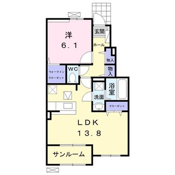 間取図 鹿児島本線/松橋駅 徒歩15分 1階 築3年