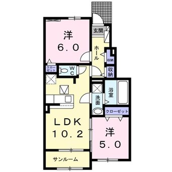 間取図 鹿児島本線/宇土駅 徒歩31分 1階 築3年