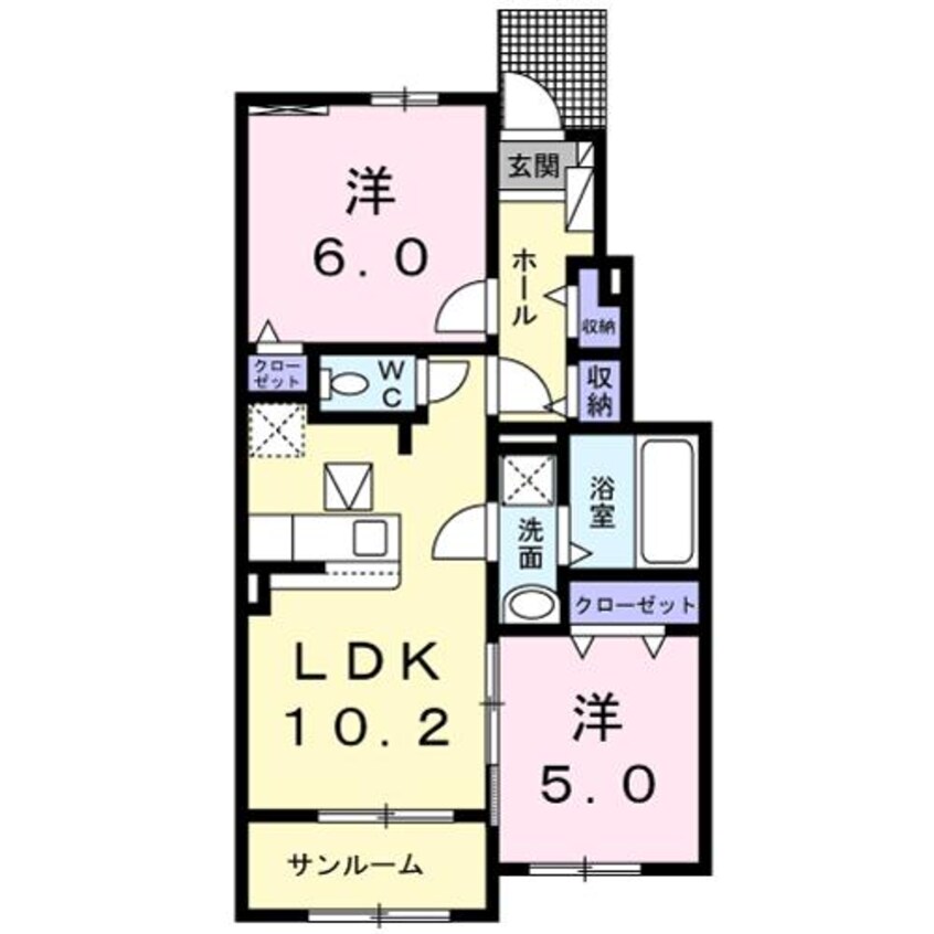 間取図 鹿児島本線/宇土駅 徒歩31分 1階 築3年