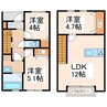 鹿児島本線/富合駅 徒歩4分 1-2階 1年未満 3LDKの間取り