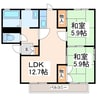 サンビレッジ三番館 2LDKの間取り