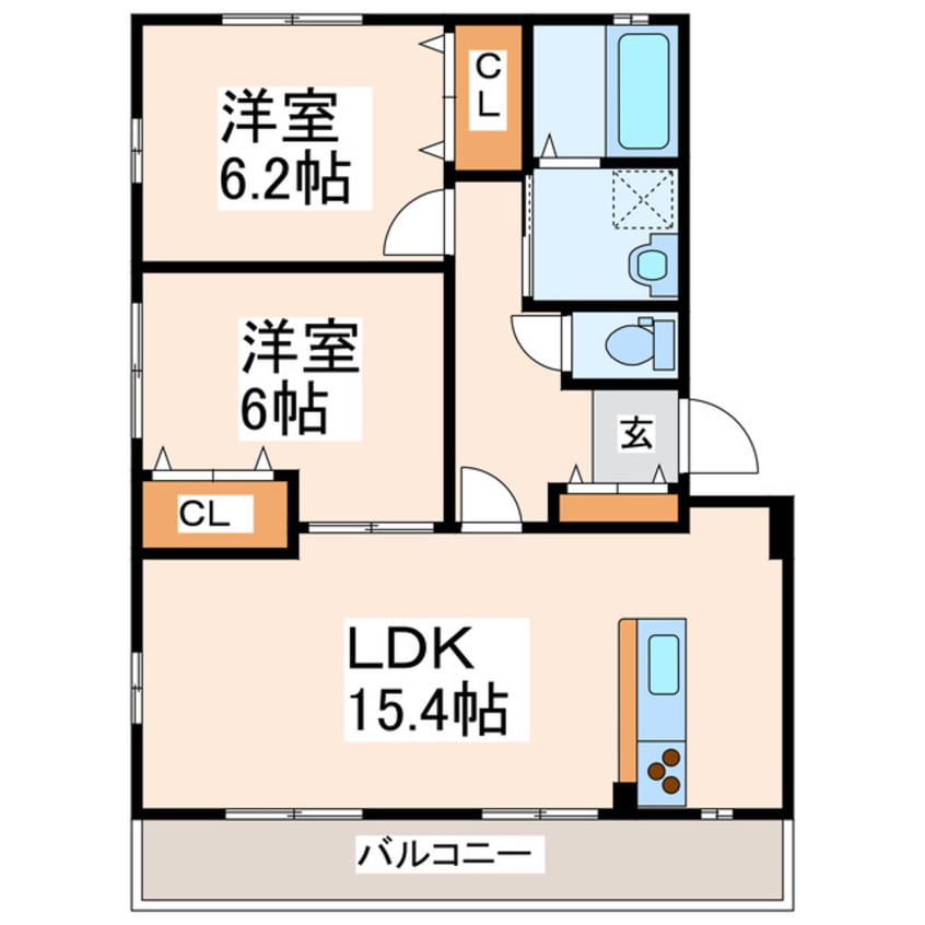 間取図 産交バス（熊本市）/田崎車庫前 徒歩3分 3階 築10年