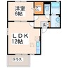 ウィルモア藤 1LDKの間取り