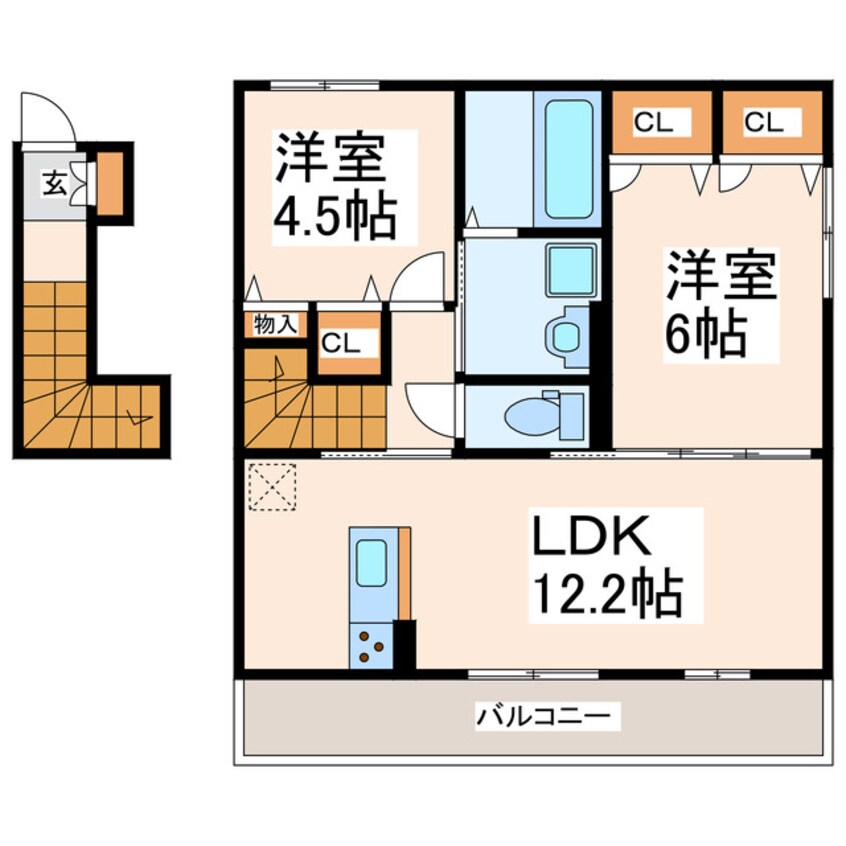 間取図 D-room monica