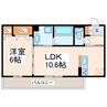 アフェリーチェA棟 1LDKの間取り