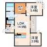 ラルゴ白山通り 2LDKの間取り