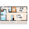 (仮称)D-ROOM島町 1LDKの間取り