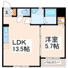 プレッティ八幡 1LDKの間取り