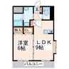 チェリーブラッサム 1LDKの間取り