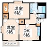 産交バス（熊本市周辺）/大慈禅寺 徒歩3分 1階 築28年 2DKの間取り