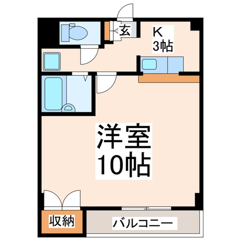 間取図 鹿児島本線/西熊本駅 徒歩16分 3階 築27年