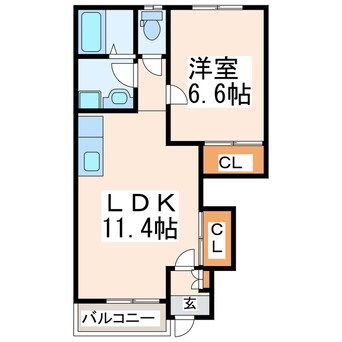 間取図 熊本バス(下益城郡)/杉上今 徒歩10分 1階 築14年