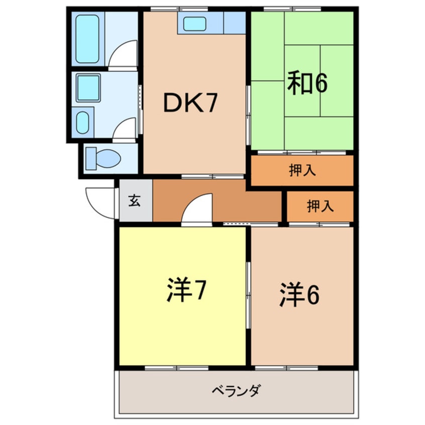 間取図 コーポラススギウラ