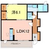 カレント 1LDKの間取り