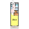 名鉄名古屋本線/一ツ木駅 徒歩21分 3階 築33年 1Kの間取り