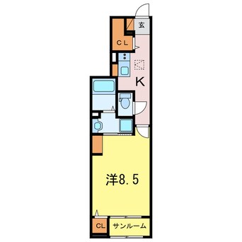 間取図 名鉄西尾線/米津駅 徒歩13分 1階 築2年
