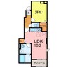 コルマール 1LDKの間取り