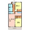 ファミーユ中山 2LDKの間取り