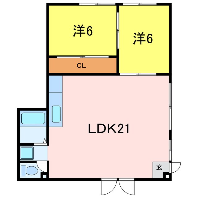間取り図 名鉄三河線/北新川駅 徒歩15分 1階 築47年