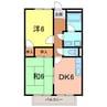 Ｓｕｒｐｌｕｓレスト高須A 2DKの間取り
