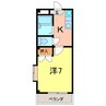 安設ビル 1Kの間取り