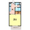 セントラル弘栄 1Kの間取り