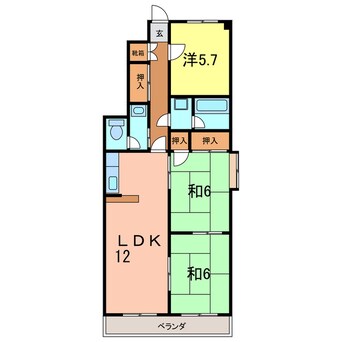 間取図 フレスカ野畑