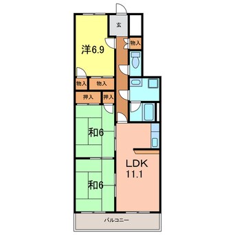 間取図 フレスカ野畑