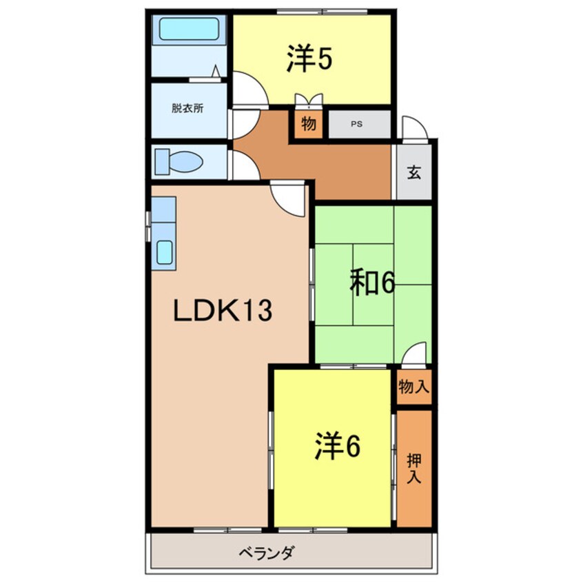 間取図 サンメゾン一ツ木　Ⅱ