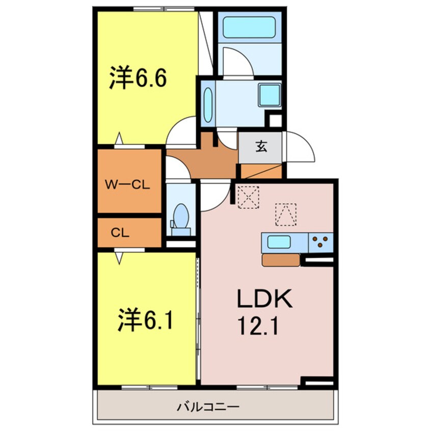 間取図 シャンテ　フルール