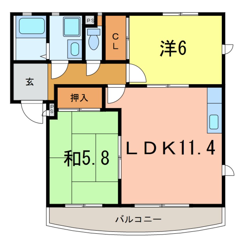 間取図 タウニー南斗