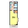 ラ・ピエス 1Kの間取り