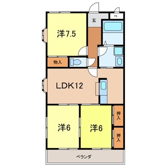 間取図 リアン久米