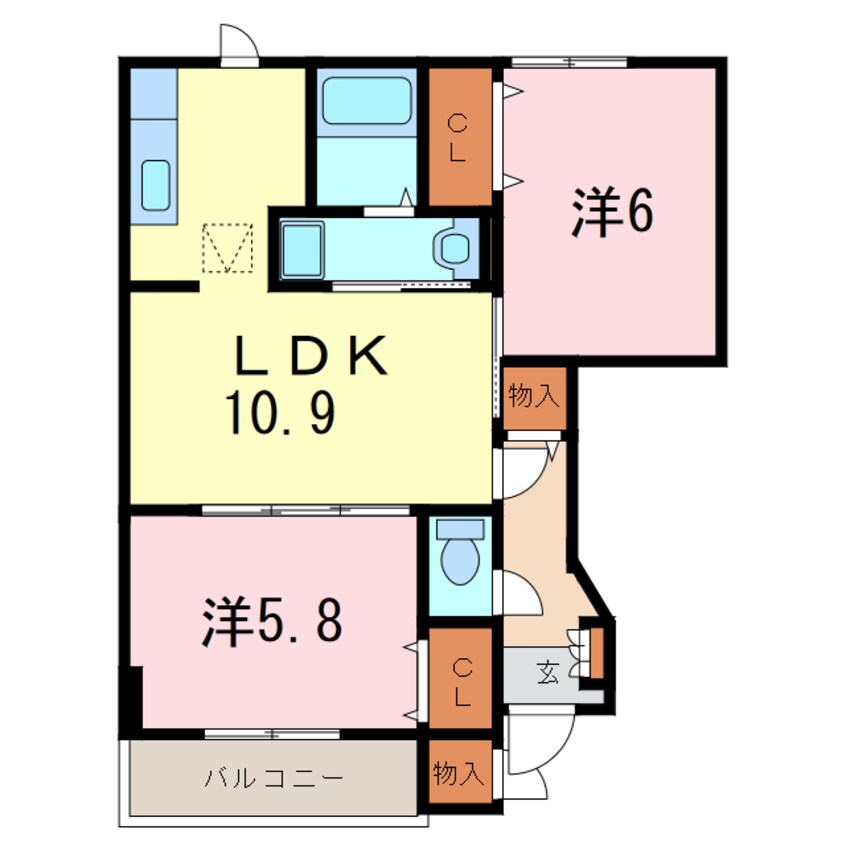 間取図 バーシア郷前Ａ