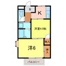 フェイスきたの 2Kの間取り