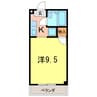 コーポ桜井2 1Kの間取り