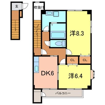 間取図 シャンヴィルひくまの