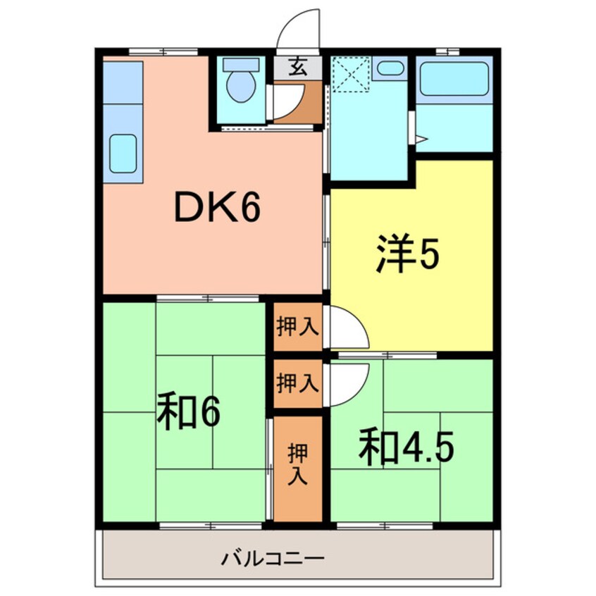 間取図 猿町ハイツ2